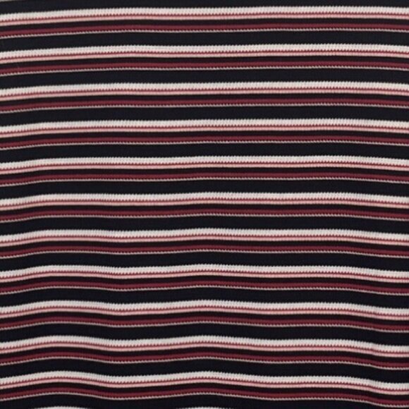 Wiholl Striped Collared Polo Shirt Womens XL Red Black New - Picture 5 of 10